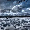 Paysage dramatique au coeur de l’Altaî congelé